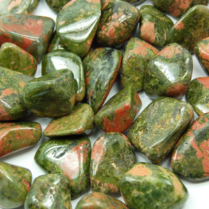 Unakite chakras green red crystal