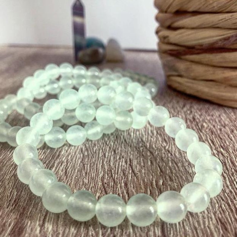 Amazonite green bead bracelet