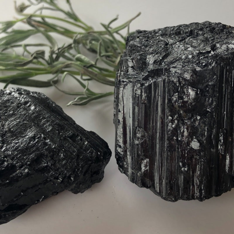 Black tourmaline raw rough natural 