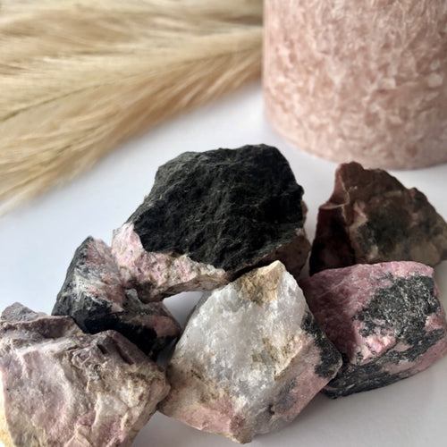 Rhodonite raw rough crystal